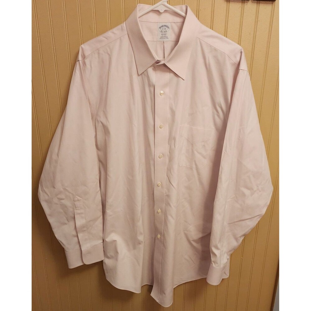 Brooks Brothers Regent Fit Non-Iron Supima Cotton Men Dress Shirt Size 17-34